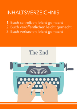 Inhaltsverzeichnis - Das eigene Buch ver&ouml;ffentlichen