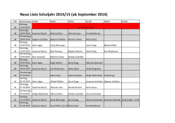 Neue Liste Schuljahr 2014/15 (ab September 2014)