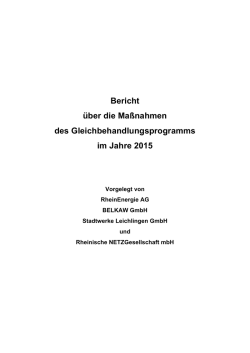 Gleichbehandlungsbericht