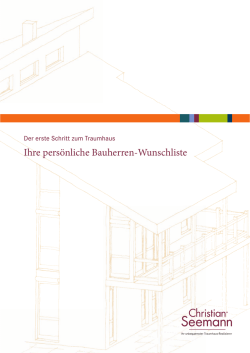 Ihre pers&ouml;nliche Bauherren-Wunschliste