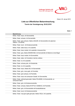 List & Label Report - Freiburger Verkehrs AG