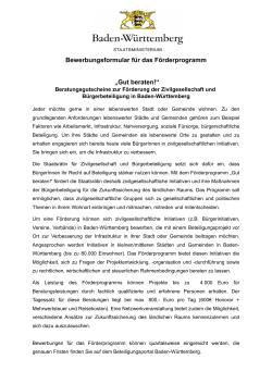 Gut beraten! - Beteiligungsportal - Baden
