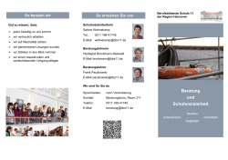 Flyer Beratung - Berufsbildende Schule 11 Hannover