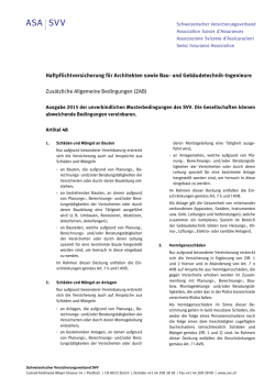 Haftpflichtversicherung f&uuml;r Architekten sowie Bau