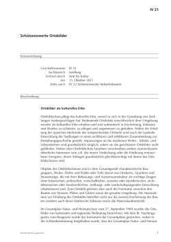 IV 21 Sch&uuml;tzenswerte Ortsbilder