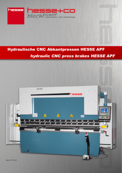 Hydraulische CNC Abkantpressen HESSE APF
