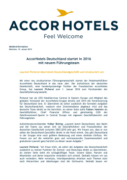 AccorHotels Deutschland startet in 2016 mit neuem Führungsteam