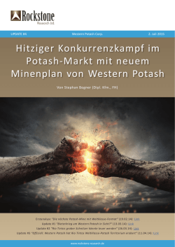 Hitziger Konkurrenzkampf im Potash