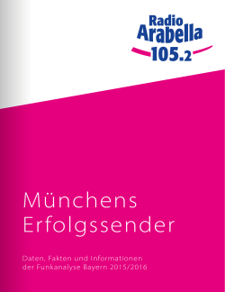 Salesbroschüre Radio Arabella 2015 – 2016