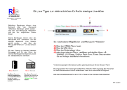 Ein paar Tipps zum Webradioh&ouml;ren f&uuml;r Radio Intertape Live