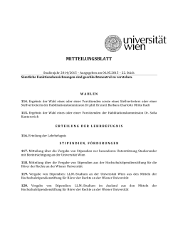 06.05.2015 - Universität Wien