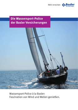 Die Wassersport-Police der Basler Versicherungen