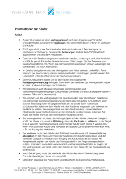 Informationen f&uuml;r K&auml;ufer - Notare Weish&auml;upl / Hain