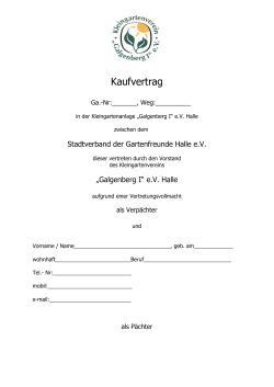 Kaufvertrag - Galgenberg I