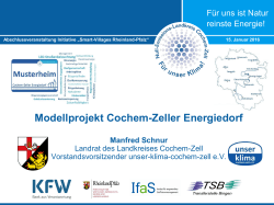 (LK Cochem-Zell): Modellprojekt Cochem