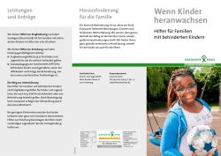 Hilfen f&uuml;r Familien mit behinderten Kindern