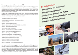 Die Waffeninitiative - beeintr&auml;chtigt den Schiesssport