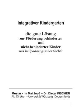 Integrativer Kindergarten die gute Lösung