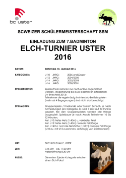 ELCH-TURNIER USTER 2016