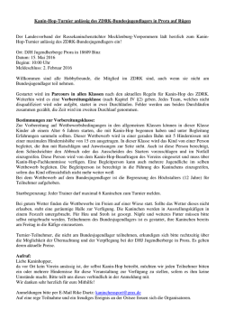 Kaninhop-Turnier beim Bundesjugendzeltlager in Prora