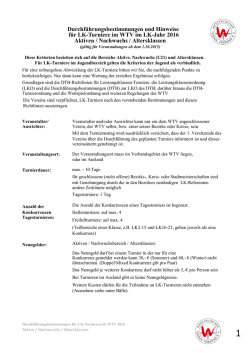 Durchf&uuml;hrungsbestimmungen und Hinweise f&uuml;r LK