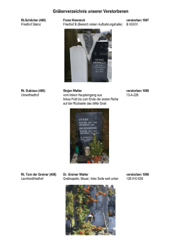 Gr&auml;berverzeichnis unserer Verstorbenen
