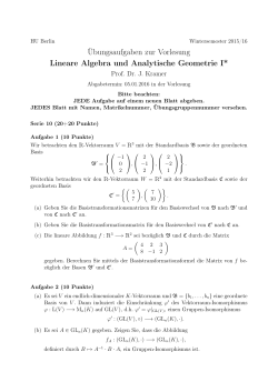 Serie 10 - Mathematik und ihre Didaktik