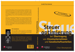 bei Übertragung von Einzelunternehmen und Gesellschaftsanteilen