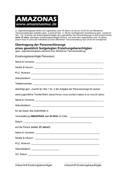 Übertragung der Personenfürsorge eines