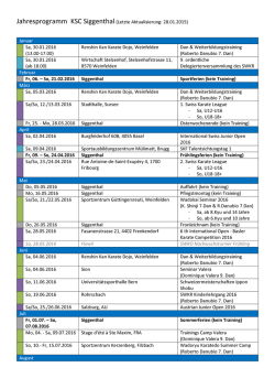 Jahresprogramm 2016