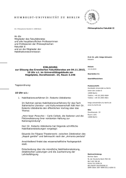 HU-Briefbogen 1.1.01 - Fakult&auml;ten der Humboldt