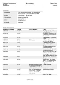 EFWI - Erziehungswissensch. Fort- und Weiterbil - Fortbildung