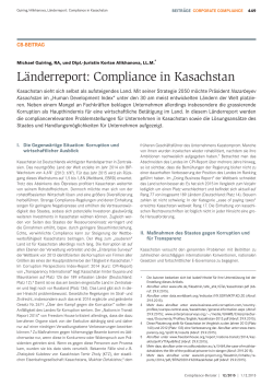 Länderreport: Compliance in Kasachstan