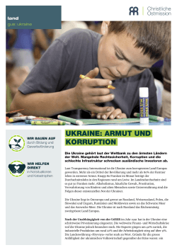 UKRAINE: ARMUT UND KORRUPTION