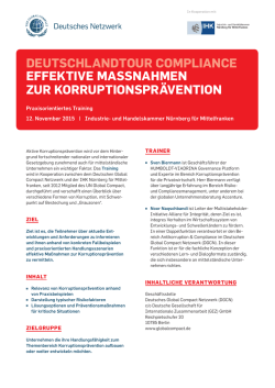 Effektive Ma&szlig;nahmen zur Korruptionspr&auml;vention