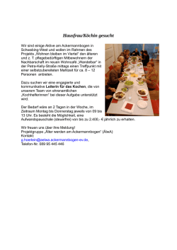 Hausfrau/K&ouml;chin gesucht