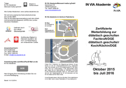 IN VIA Akademie Oktober 2015 bis Juli 2016
