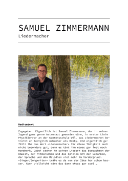Pressetext Samuel Zimmermann
