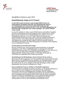 Kanton Luzern - LUSTAT Statistik Luzern