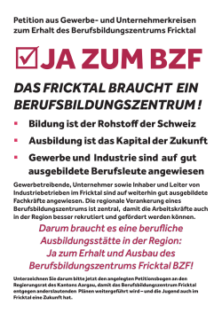 BZF Petitionsformular - Gewerbeverein Rheinfelden