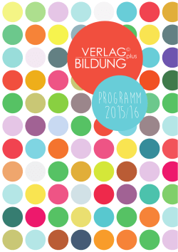 Verlag Bildung plus Programm 2015/2016