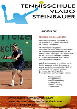 Tennisschule Steinbauer - TSB TC Horkheim, Startseite
