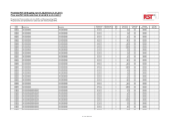 Preisliste RST 2016 (gültig vom 01.02.2016 bis 31.01.2017) Price