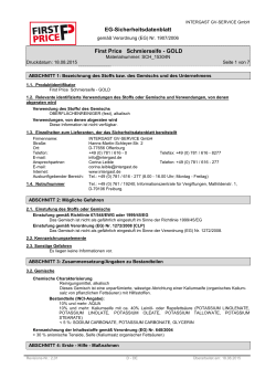 EG-Sicherheitsdatenblatt First Price Schmierseife - GOLD