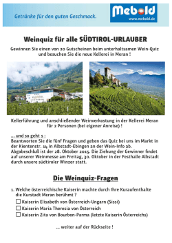 Weinquiz - Meran