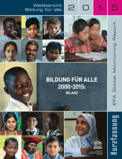 Weltbericht Bildung für alle, 2015 - unesdoc