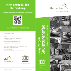 Flyer zum Skulpturenpfad - Volkshochschule Herrenberg