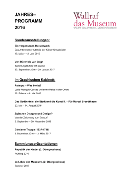 jahres&ndash; programm 2016