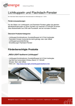 Lichtkuppeln und Flachdach-Fenster