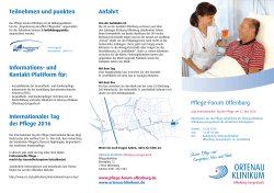 Pflege-Forum Offenburg Teilnehmen und punkten Anfahrt Informations